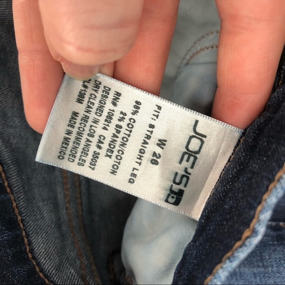 JOE'S JEANS Denim Cutoff Shorts Raw Hem 26 Dark Wash Medium Wash Stretch Denim - Picture 6 of 8